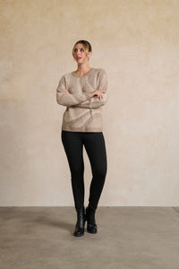 Special Marbled Knit Jumper Swirl Biscuit