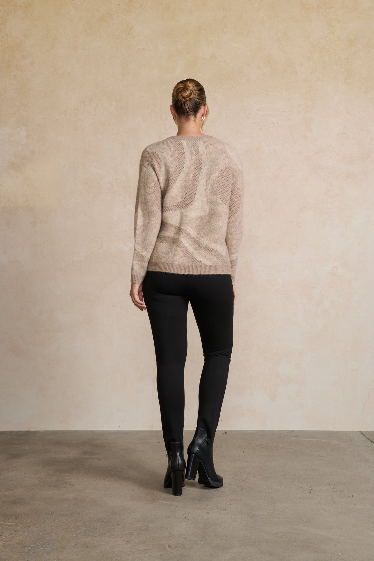 Special Marbled Knit Jumper Swirl Biscuit