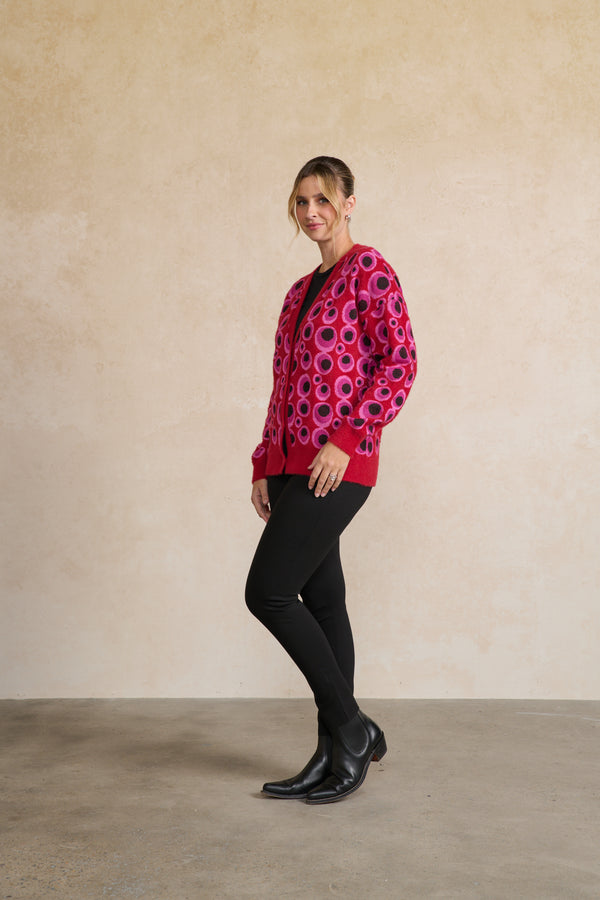 Cardigan 60s Retro Party Ruby