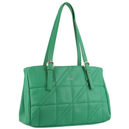 Vegan Leather Hand Bag in Green