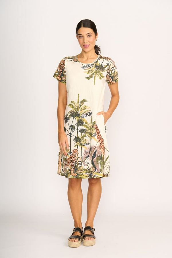 PINTUCK SWING BACK DRESS Safari