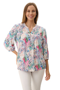 Woad 3/4 sleeve shirt Woad Multi