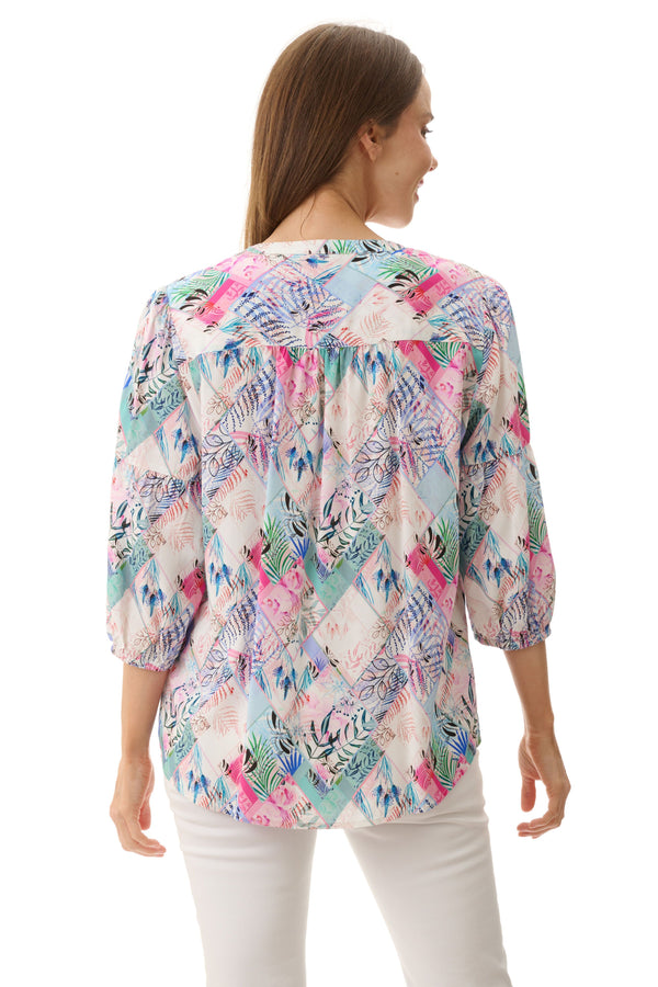 Woad 3/4 sleeve shirt Woad Multi