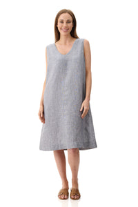 Sunflower linen dress  Navy