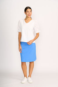 CONTRAST SLEEVES T SHIRT White