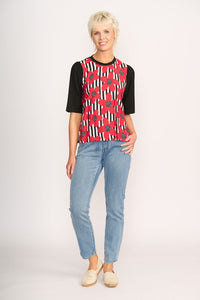 COMBO ELBOW SLEEVE TOP Poppy Daze