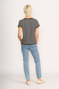 KNIT BACK, ROUND NECK TOP Botanical